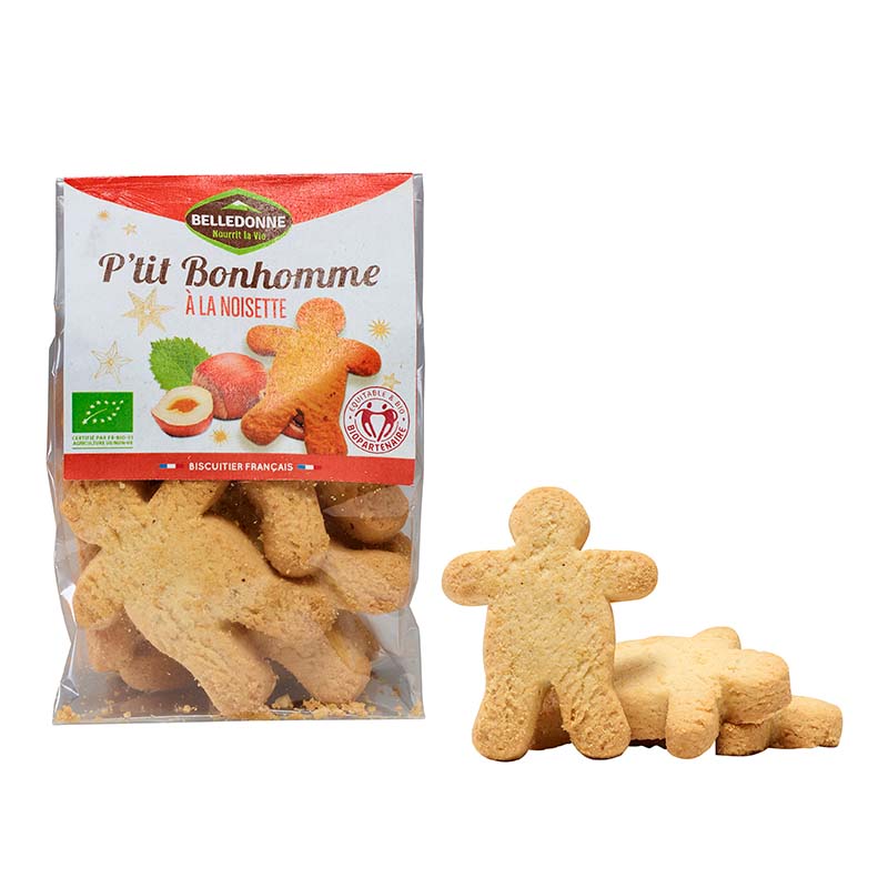Biscuits P'tit Bonhomme noisette bio - 150 g