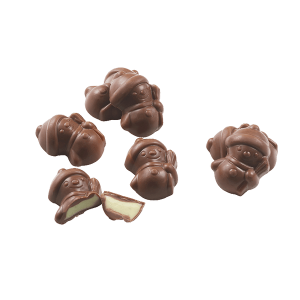 Bonbon Bonhomme de neige Cœur lacté - Chocolat au lait bio - vrac 1 kg